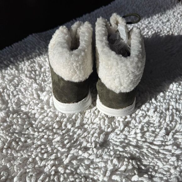 Olive Green Suede Gypsy Jazz Bootie - Picture 3 of 5